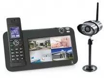 Kit vidéosurveillance + téléphone DECT, 1 caméra, 1 caméra